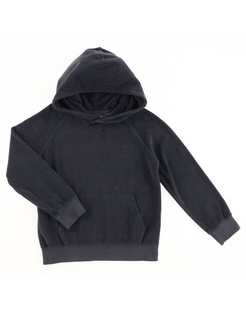 Sweat hoody en Coton éponge Bouclette anthracite