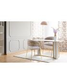 4 Tabata-Stühle aus taupefarbenem Samt - 53,5 x 52,2 x 79 cm