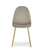 4 norwegische Stühle aus taupefarbenem Samt, 44 x 56,5 x 87,5 cm