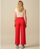 Pantalon large Painted rouge