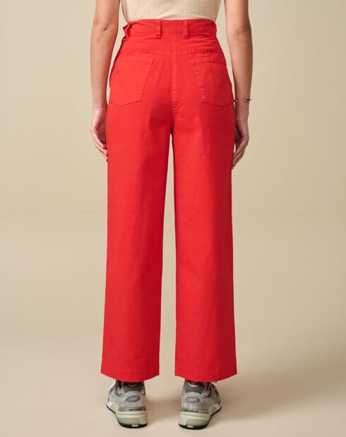 Pantalon large Painted rouge