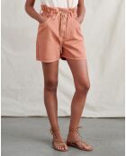 Short en Coton & Lin Pistil rose pâle