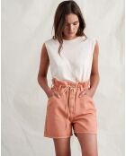 Short en Coton & Lin Pistil rose pâle