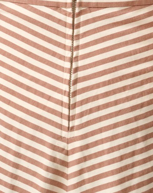 Appleby gestreifter Rock in ecru/beige