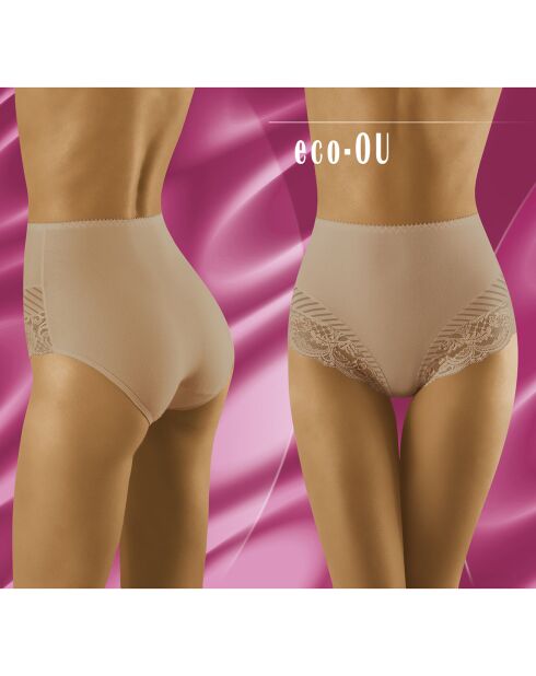 Culotte taille haute Ema en Coton beige