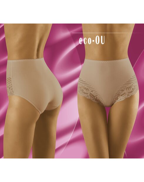 Culotte taille haute Ema en Coton beige