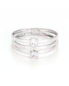 Bague Fline Zircone or blanc