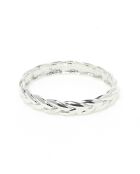 Bague Torsadée or blanc