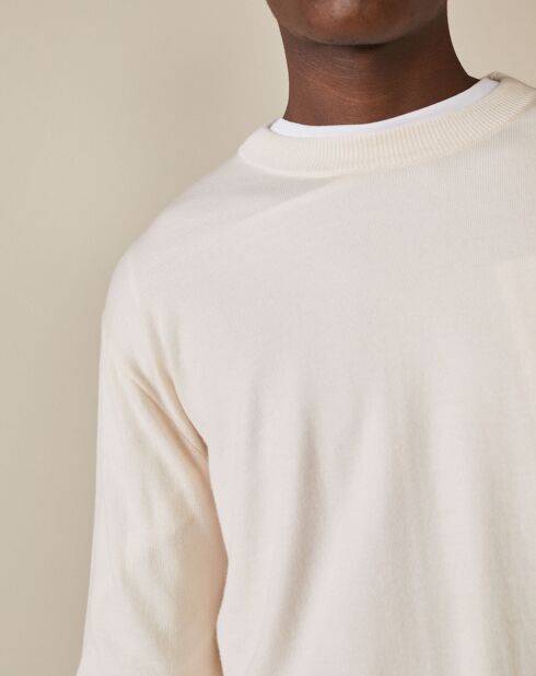 Pull 100% Laine Dillex écru
