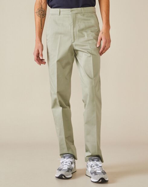 Pantalon chino Sammy vert d'eau