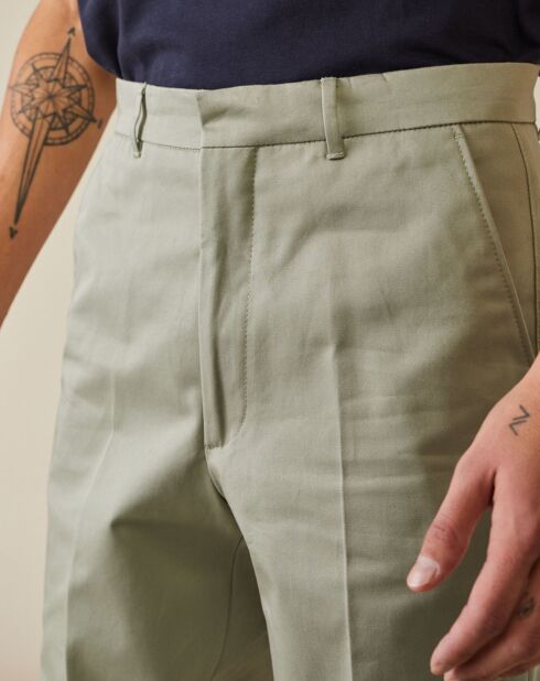 Pantalon chino Sammy vert d'eau