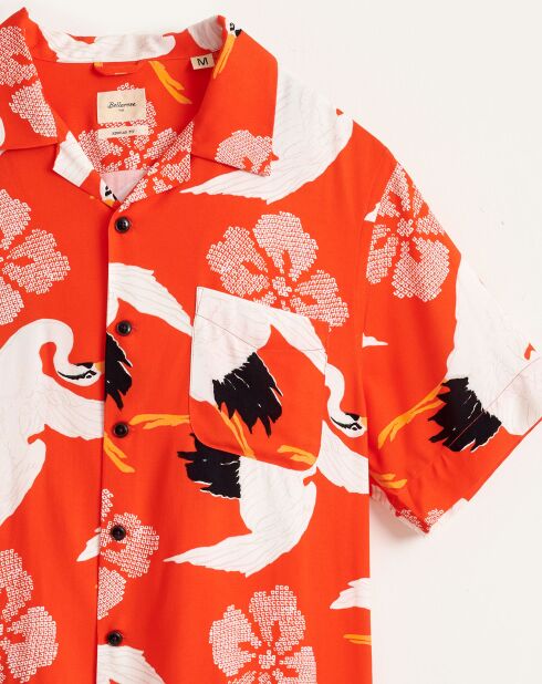 Chemise Faraway imprimée orange