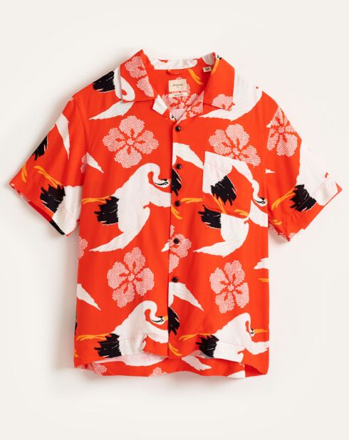 Chemise Faraway imprimée orange