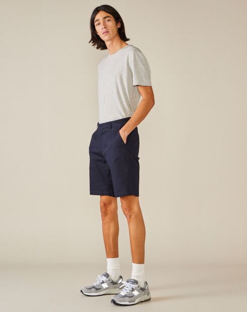 Marineblauwe chinoshort van Saito