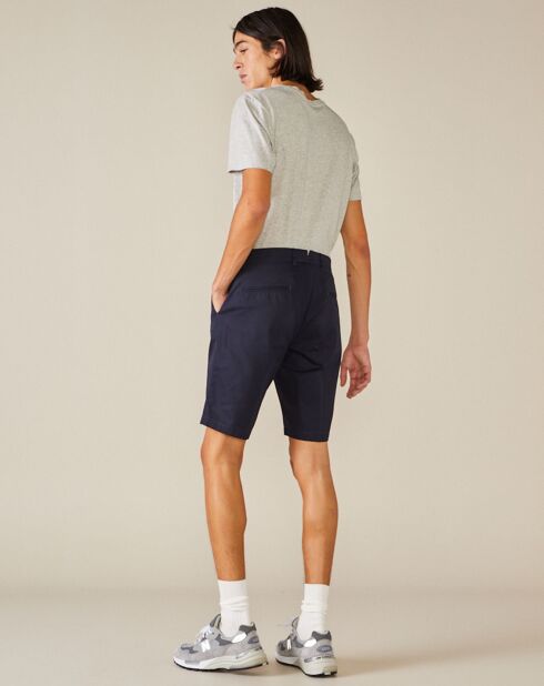 Marineblauwe chinoshort van Saito
