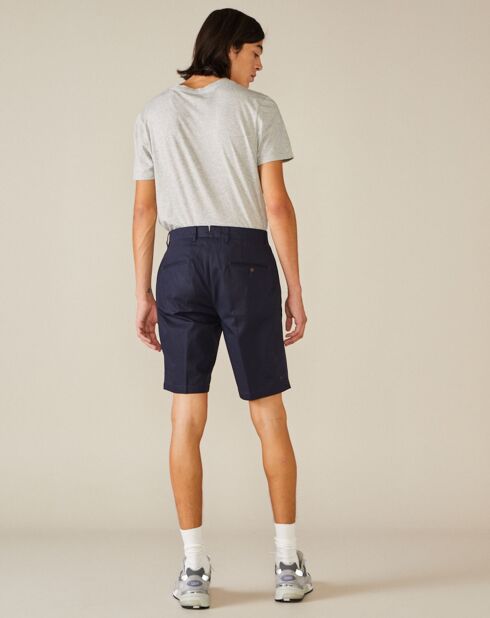 Marineblauwe chinoshort van Saito