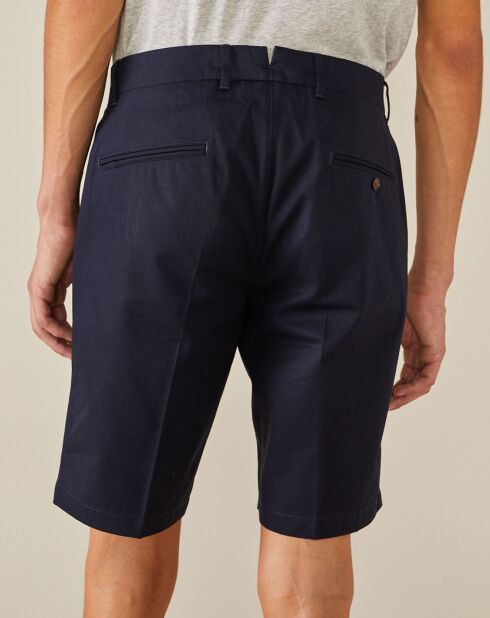 Marineblauwe chinoshort van Saito