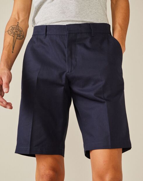 Marineblauwe chinoshort van Saito