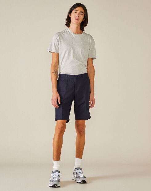 Marineblauwe chinoshort van Saito