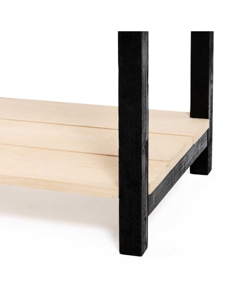 Jardinière sur pied avec treillis noir/beige - 80x60x140 cm