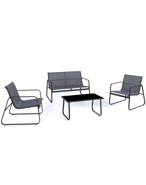 Salon de jardin 4 places gris