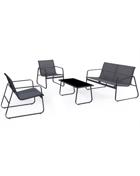 Salon de jardin 4 places gris