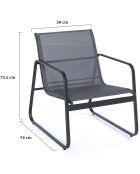 Salon de jardin 4 places gris