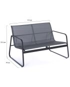 Salon de jardin 4 places gris