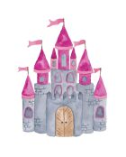 Sticker Chateau rose multicolore - 60x90 cm