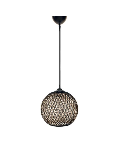 190 Jute-Kronleuchter braun/ecru/schwarz - D.24x22/55 cm