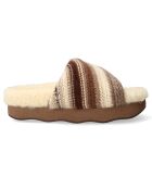 Chaussons en Laine Wavy marron/beige - Talon 5 cm