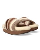 Chaussons en Laine Wavy marron/beige - Talon 5 cm