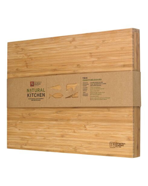 Tabla de cortar marrón Trio - 30x40 cm