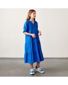 Robe longue Pattie en Coton bleue