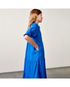 Robe longue Pattie en Coton bleue