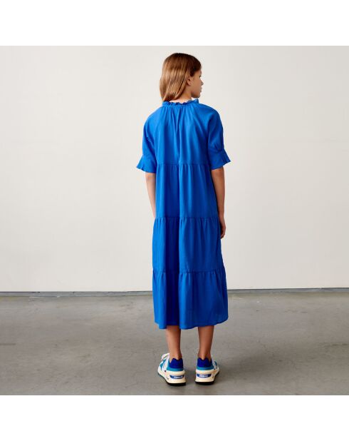 Robe longue Pattie en Coton bleue