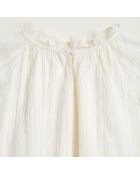 Robe longue Pattie en Coton à motif irisé écrue