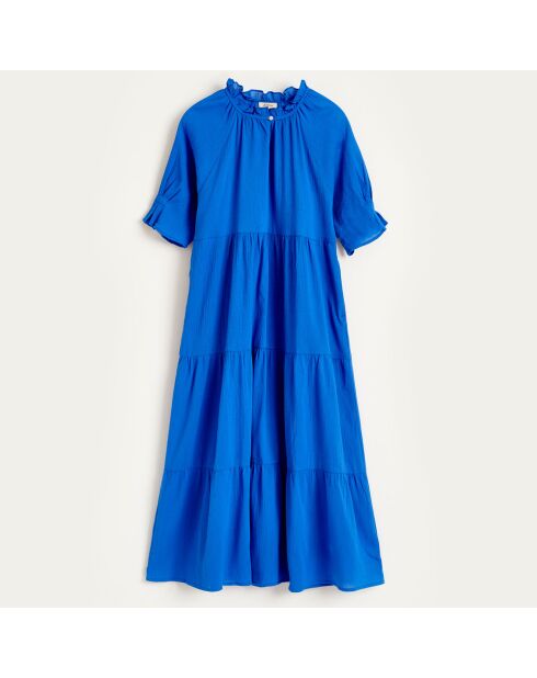 Robe longue Pattie en Coton bleue