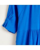 Robe longue Pattie en Coton bleue