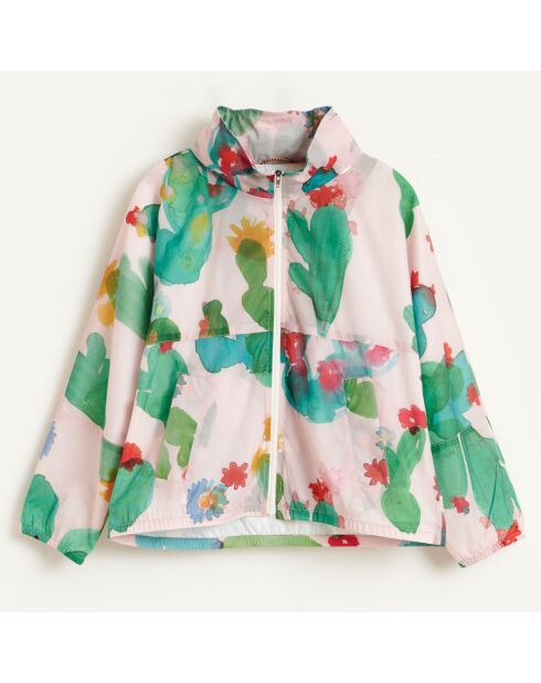 Veste coupe-vent Helen imprimée cactus multicolore