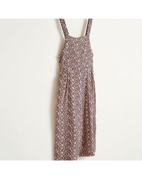 Pixie Flowy Overall mit Blumen, schwarz/mehrfarbig