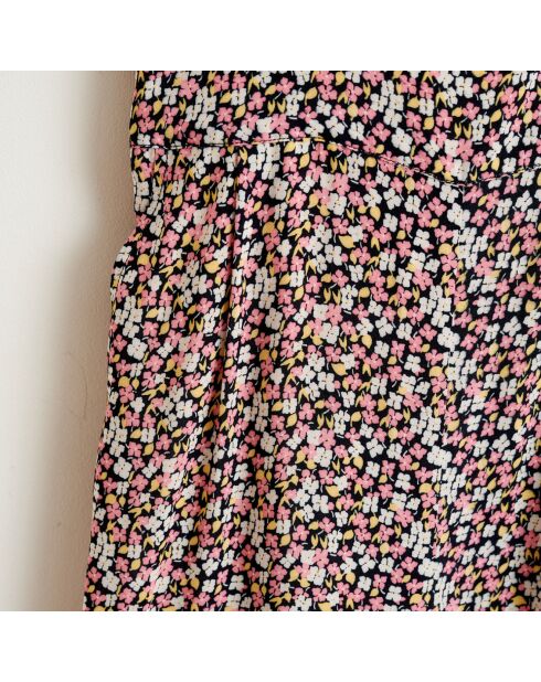 Pixie Flowy Overall mit Blumen, schwarz/mehrfarbig