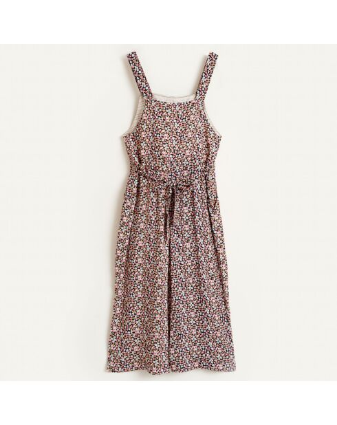 Pixie Flowy Overall mit Blumen, schwarz/mehrfarbig