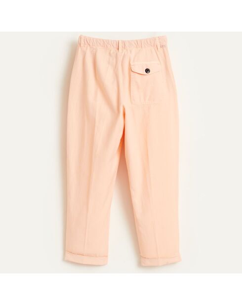 Pantalon Peaches à pinces rose saumon