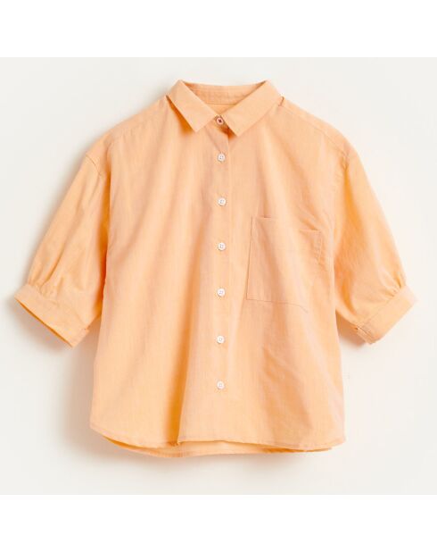 Ave Orangefarbenes Baumwollhemd