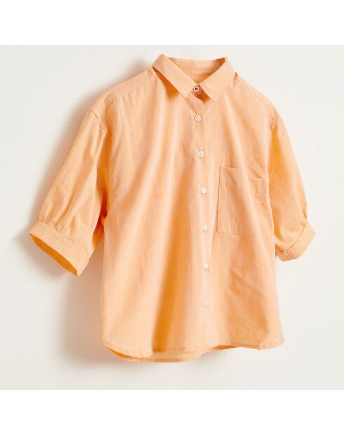 Ave Orangefarbenes Baumwollhemd