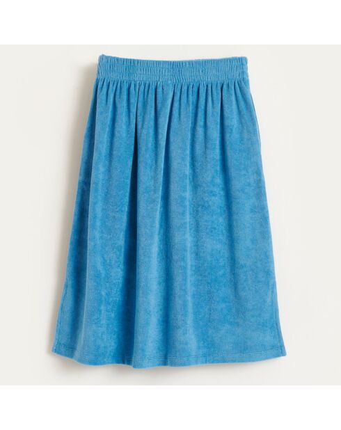 Jupe midi Mona en Coton mélangé bleue