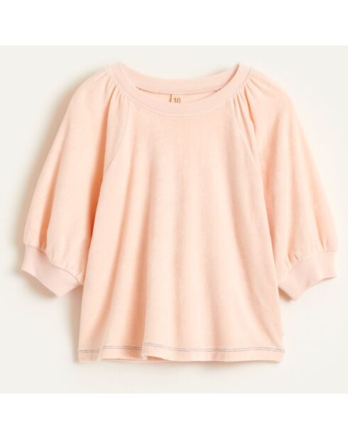 Sweat Moni en Coton éponge rose pâle