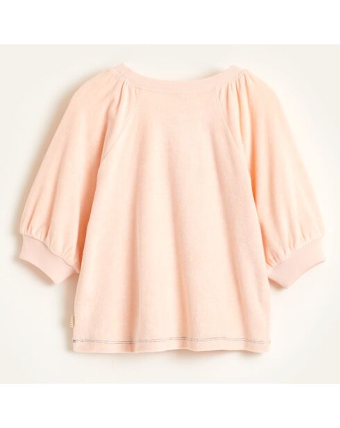 Sweat Moni en Coton éponge rose pâle