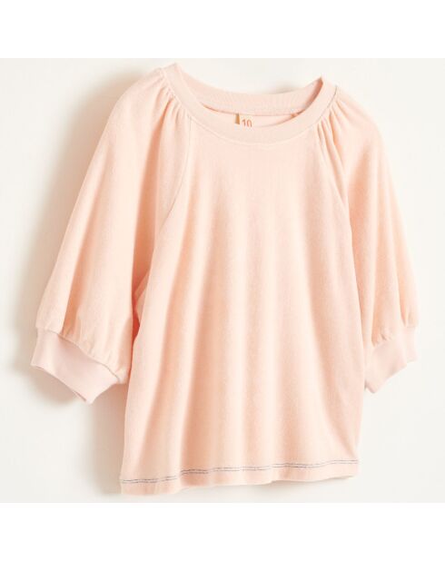 Sweat Moni en Coton éponge rose pâle